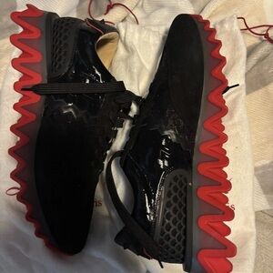 Christian Louboutin Black Sneakers with Red Sole